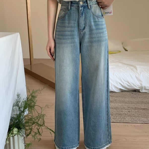 Fashion Casual matching Straight Jeans