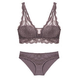 Laceless Gathering Lace Bra Set