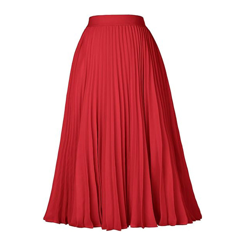 Medium-length Large Swing Casual Skirt