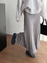 Korean Knit Pleated Skirt