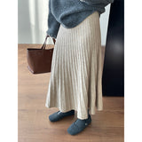 Korean Knit Pleated Skirt