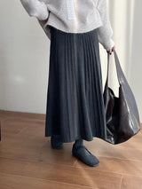 Korean Knit Pleated Skirt