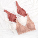 Laceless Gathering Lace Bra Set