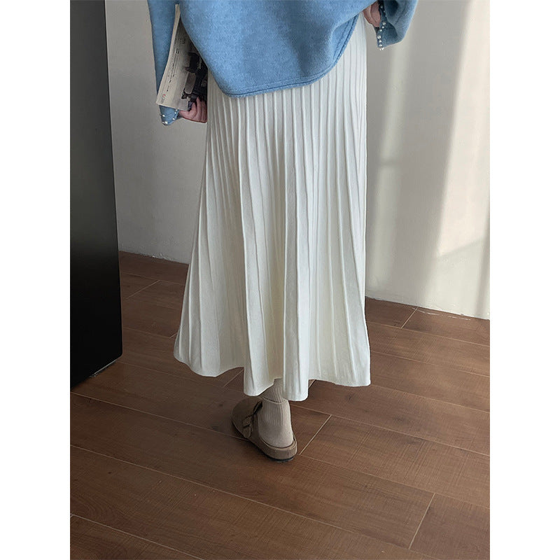 Korean Knit Pleated Skirt