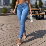 Sexy Peach Hip Skinny Jeans For Women