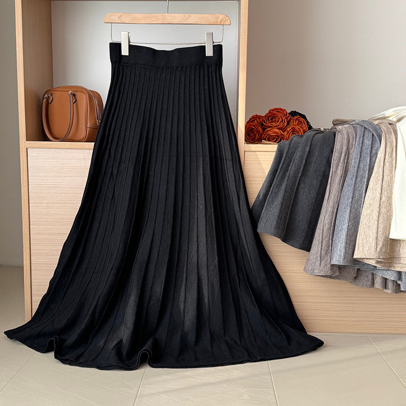 Korean Knit Pleated Skirt