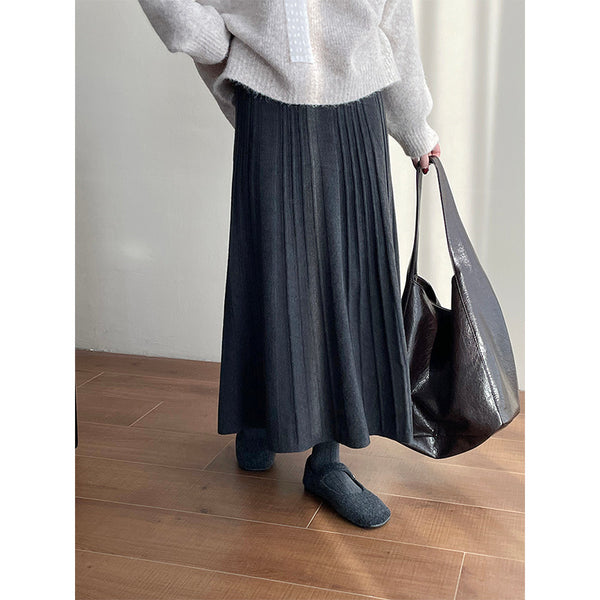 Korean Knit Pleated Skirt